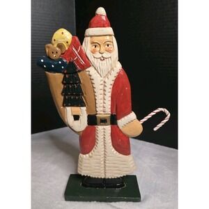 Midwest‎ Import carved wood Santa painted 13" tall Cannon Falls Vintage